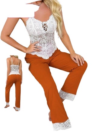 Women's 2-Piece Pajama Set with Lace Top and Pants - pzsku/ZEEE3A2F7E69AC4BA3C03Z/45/_/1732458370/b7b0fa7f-6d60-4060-8598-c079c60f39e0
