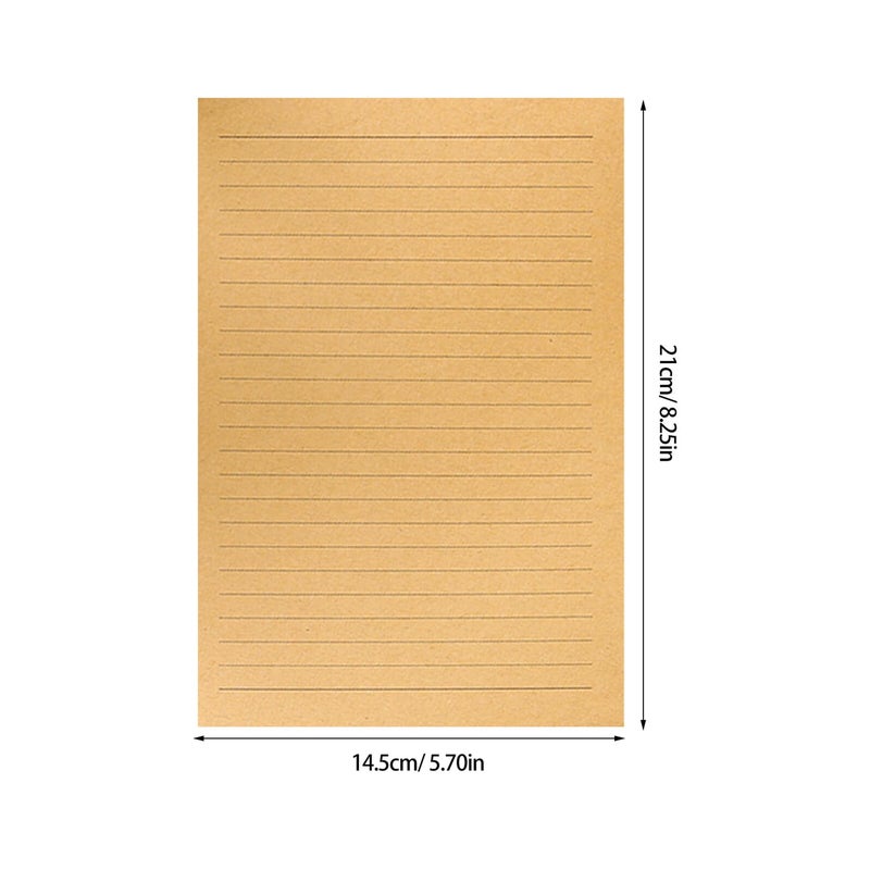 A5 300 Sheets Vintage Lined Writing Paper Set Kraft Stationery for Letters and Office Notes - Image 3
