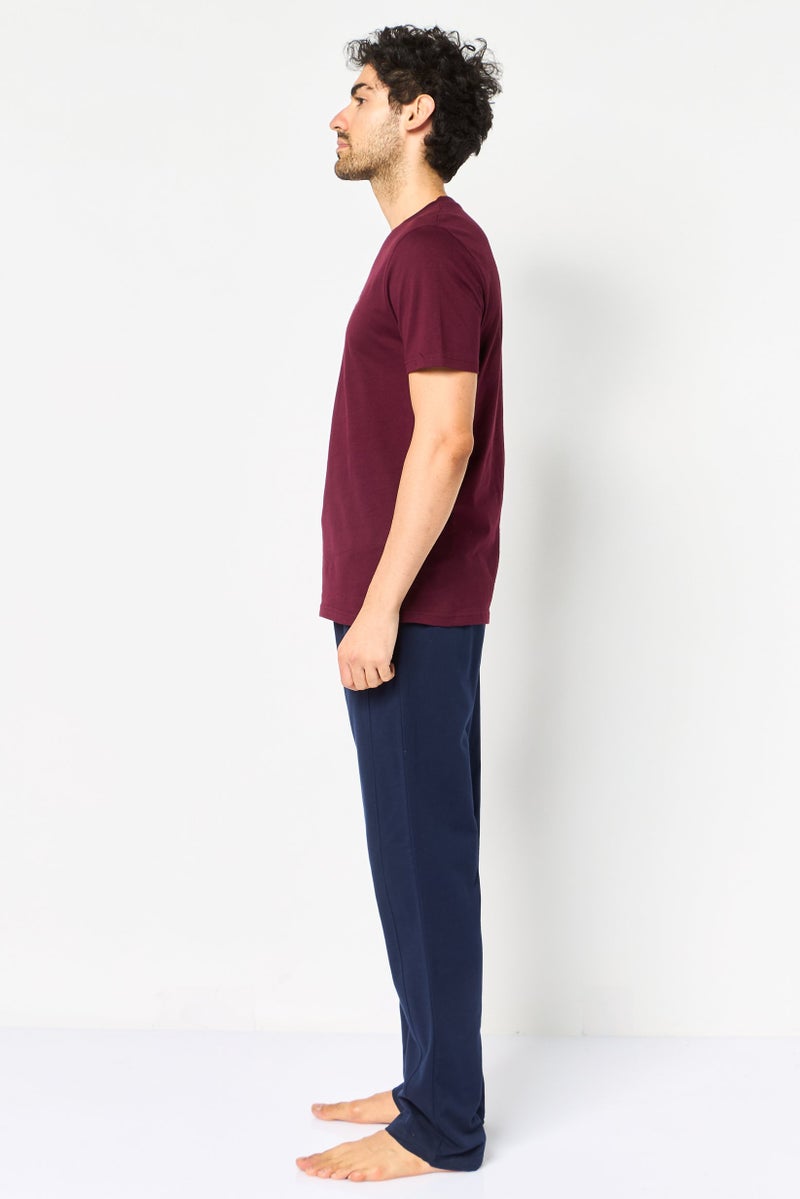 English Laundry Men 2Pcs Short Sleeve T-Shirt And Pyajama Sleepwear Set, Multicolor - Image 3