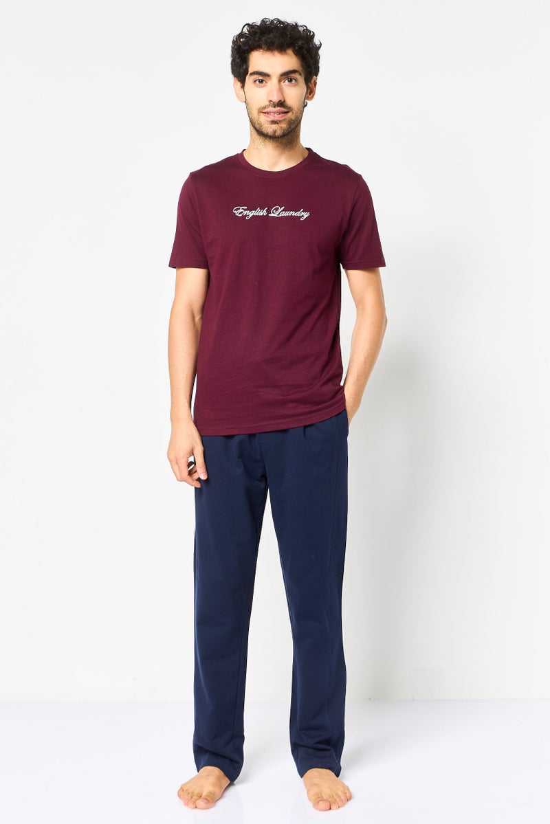 English Laundry Men 2Pcs Short Sleeve T-Shirt And Pyajama Sleepwear Set, Multicolor - Image 1