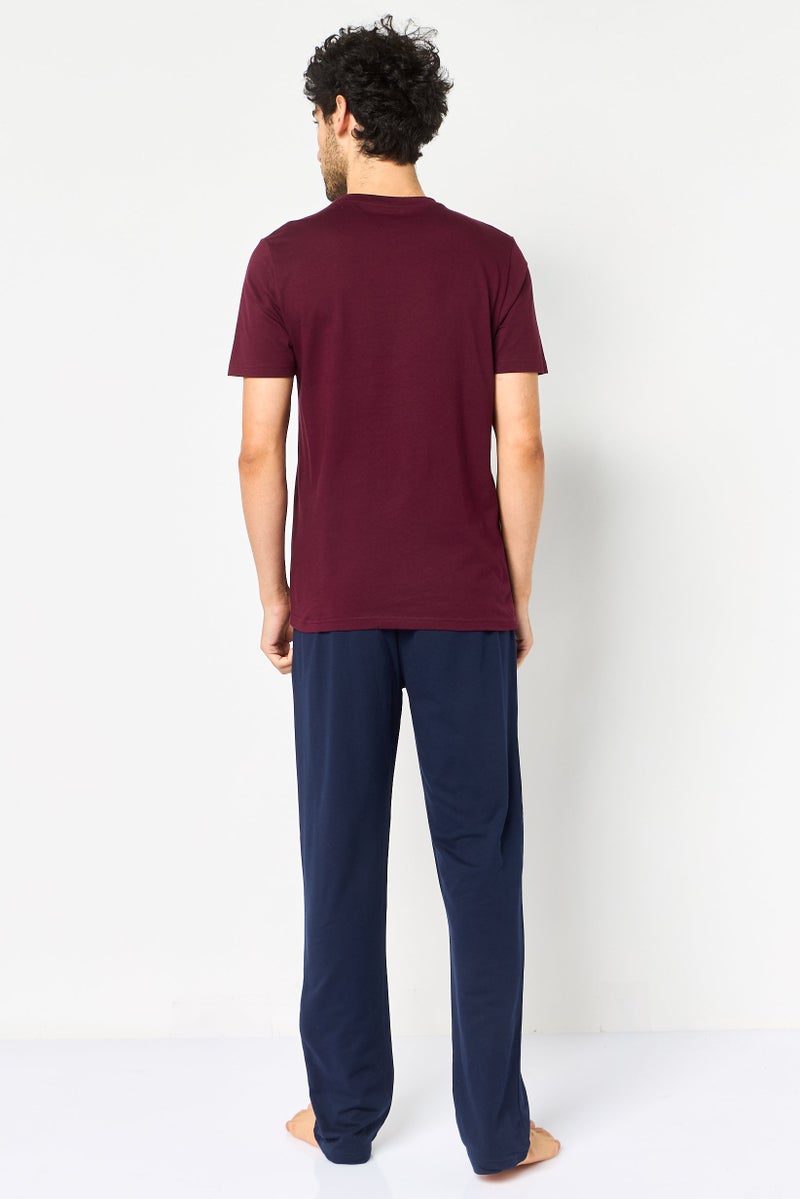 English Laundry Men 2Pcs Short Sleeve T-Shirt And Pyajama Sleepwear Set, Multicolor - Image 4