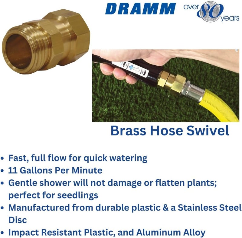 Dramm Brass Hose Swivel to Freely Move Hose and Wand Independently No Kinking or Fighting with Hose Brass - Image 3