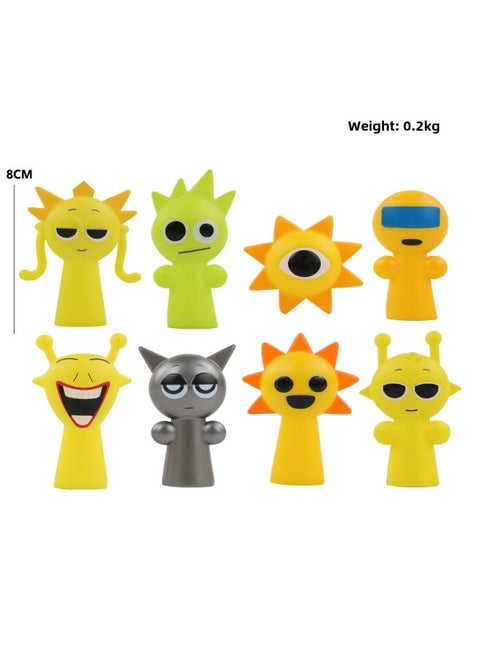 Sprunki Plush Rhythm Box Creative Ornaments Cute Pencil Cap Accessories Game Doll Hand-Color:8 Types Of Second Generation Rhythm Boxes