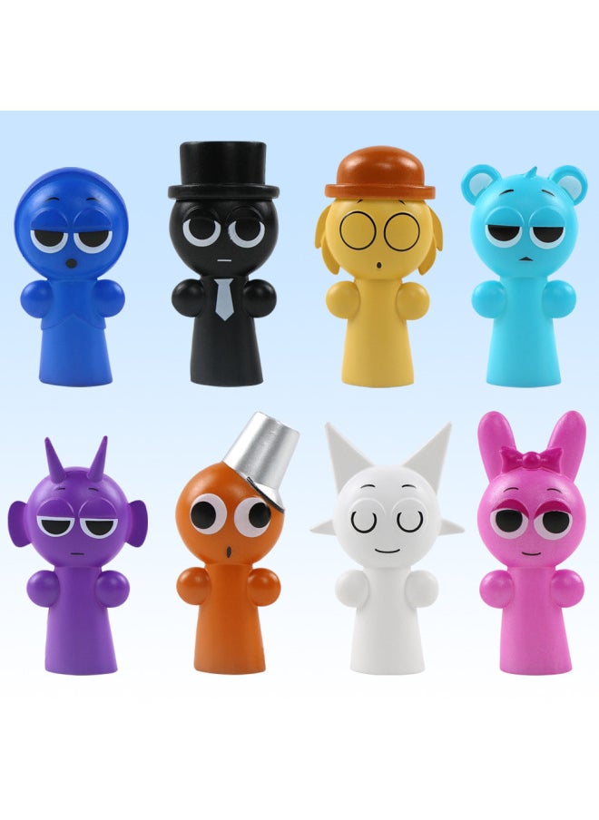 null - Sprunki Plush Rhythm Box Creative Ornaments Cute Pencil Cap Accessories Game Doll Hand-Color:8 Types Of Second Generation Rhythm Boxes - Image 1