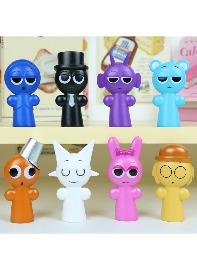 null - Sprunki Plush Rhythm Box Creative Ornaments Cute Pencil Cap Accessories Game Doll Hand-Color:8 Types Of Second Generation Rhythm Boxes - Image 1