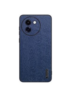 For vivo Y200i Tree Bark Leather Shockproof Phone Case(Blue)