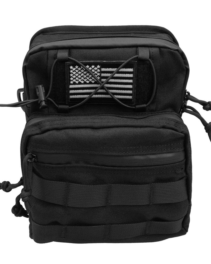 AUGREX Waterproof Motorcycle Handlebar Bag Front fork bag Universal Storage Bag Tool Pouch Fit For Harley Dyna Street Bob FXBB Softail Sportster TBar Handlebar Bag with 2 decorative - Image 2