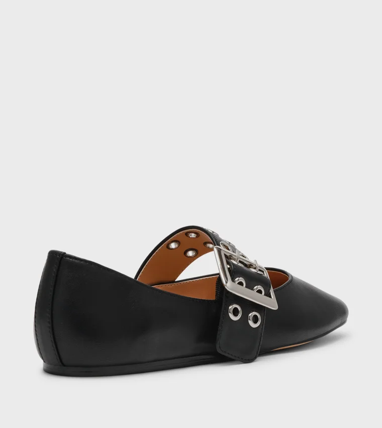 Steve Madden  ATLA11S1-017 Black Women's Ballerina Flats for Women | Best Price UAE