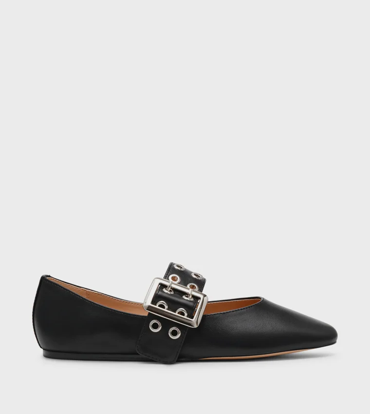 ATLA11S1-017 Black Women's Ballerina Flats