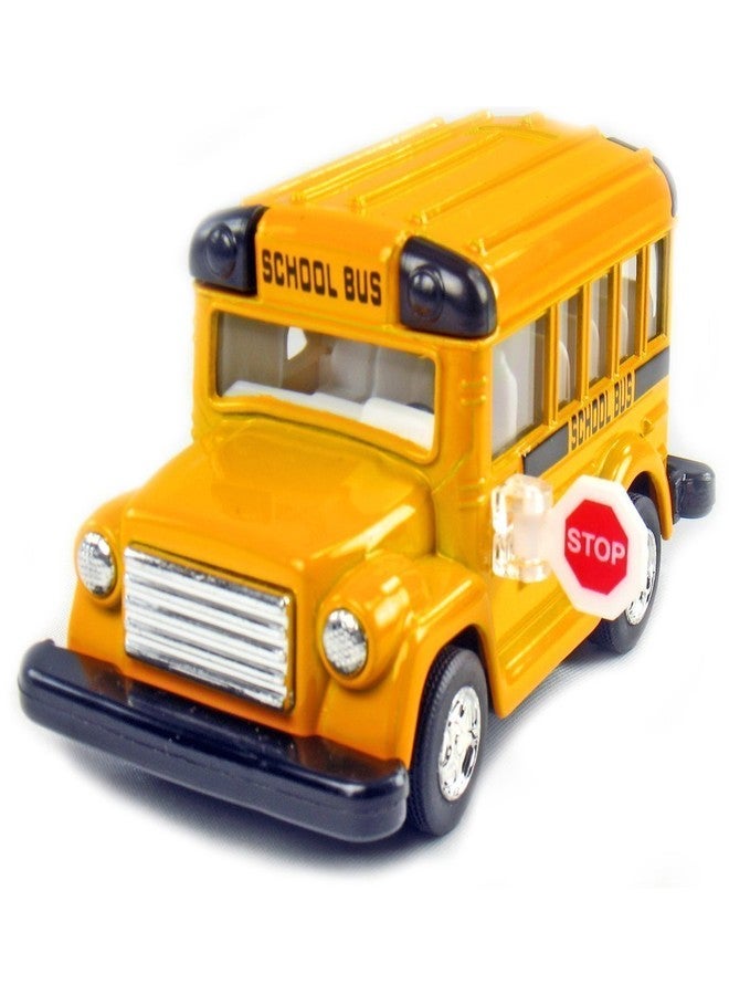 KinsFun Cute Die-Cast Yellow School Bus / Souvenir / Vehicle Pullback Action Toy Car / Gift Box Package - Image 1