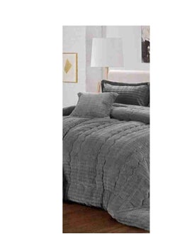 Xi Duo Duo Winter double bedspread, embroidered with soft velvet and luxurious fur to give you warmth and add beauty and elegance to your room, size220*240 cm  - Image 3
