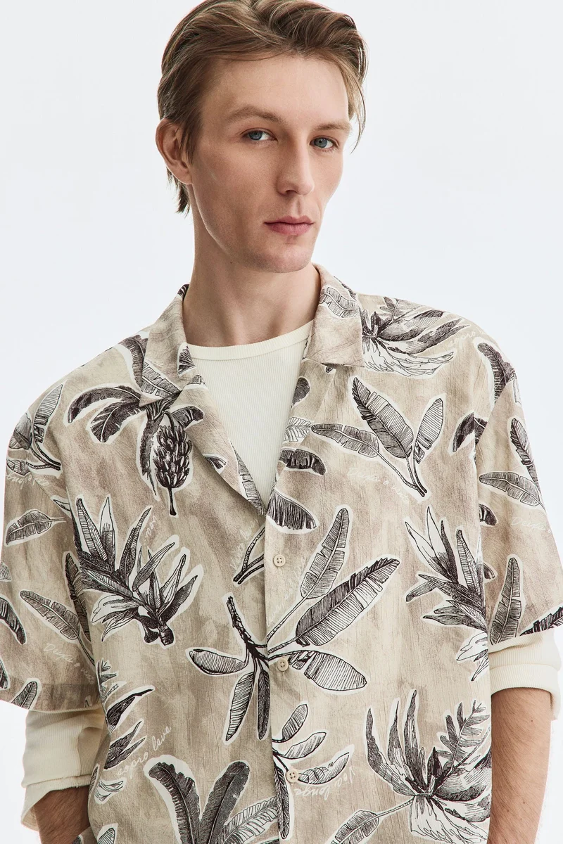 H&M  Relaxed Fit Resort shirt for Men | Best Price UAE