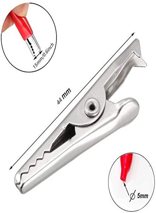 bnafes مشبك اختبار من نوع التمساح من bnafes، 20 قطعة، أسود وأحمر، معزول ناعم، مغطى برصاص الاختبار (كبير) - Image 3