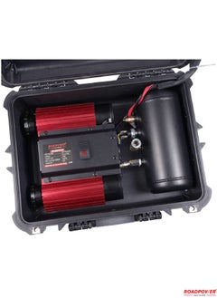RoadPower 2 Cylinder Super Heavy Duty Air Compressor Kit, 5.3CFM, Ultra Extreme 4x4 Tire Super Air Flow Portable 150PSI, 62A, 12V Tire Inflator for Car, Truck & Other Inflatables With Strong Carry Box  - Image 2