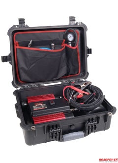 RoadPower 2 Cylinder Super Heavy Duty Air Compressor Kit, 5.3CFM, Ultra Extreme 4x4 Tire Super Air Flow Portable 150PSI, 62A, 12V Tire Inflator for Car, Truck & Other Inflatables With Strong Carry Box  - Image 1