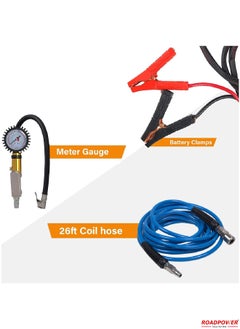 RoadPower 2 Cylinder Super Heavy Duty Air Compressor Kit, 5.3CFM, Ultra Extreme 4x4 Tire Super Air Flow Portable 150PSI, 62A, 12V Tire Inflator for Car, Truck & Other Inflatables With Strong Carry Box  - Image 4