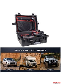 RoadPower 2 Cylinder Super Heavy Duty Air Compressor Kit, 5.3CFM, Ultra Extreme 4x4 Tire Super Air Flow Portable 150PSI, 62A, 12V Tire Inflator for Car, Truck & Other Inflatables With Strong Carry Box  - Image 5