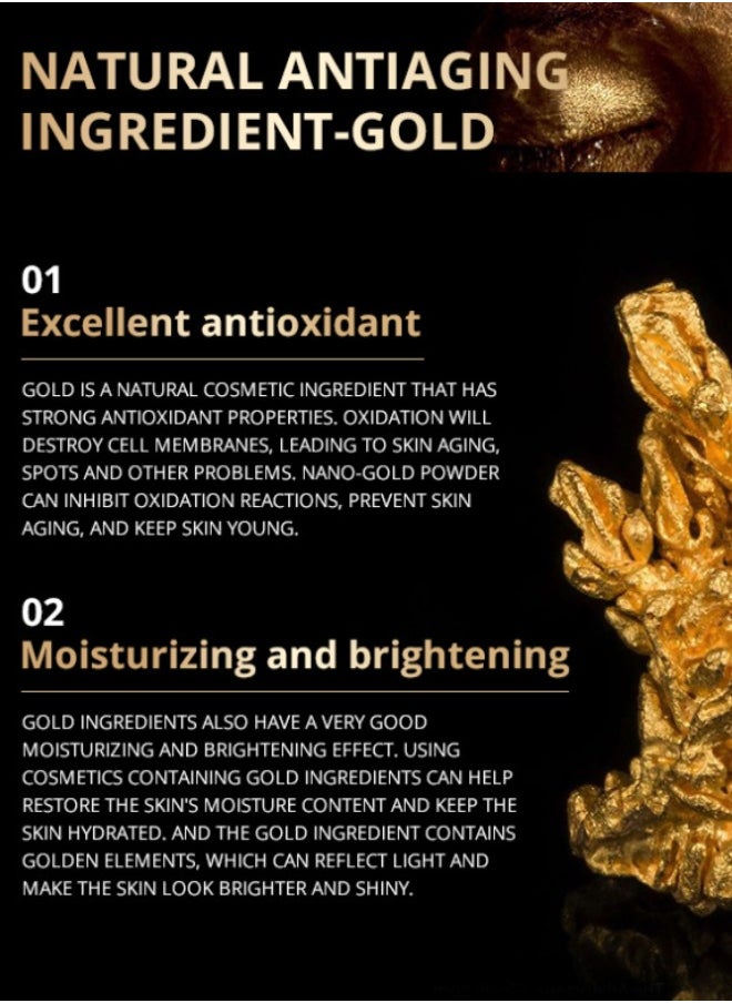 Kormesic 20Pcs of Sleeping Mask 24K Gold Night Firming Mask Whitening Mask Facial Care Moisturizing Brightening Anti-aging  - Image 2