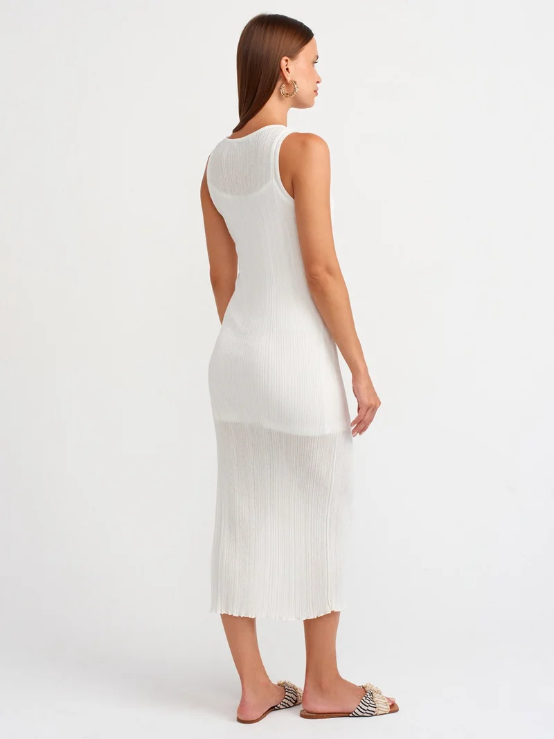 Dilvin Ribbed Tank Midi Dress