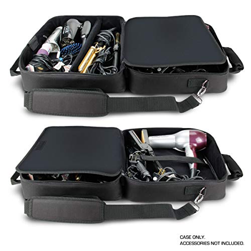 USA Gear Large Hairstylist Traveling Bag - Hair Salon Case - Customizable Interior with Adjustable Dividers - Fit All Hair Equipment Blow Dryer, Barber Tools, Curling Iron, Brushes (Black) - Image 2