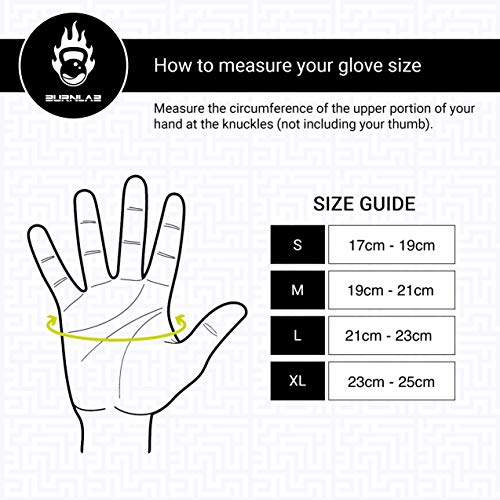 BURNLAB Gym Gloves with Wrist Support (Blue, X-Large) - Image 2