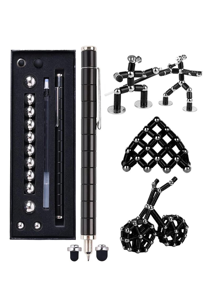 Generic - Fidget Pen Magnetic Pen Decompression Magnetic Pen Magnets DIY Toys Fidget Toys Magnetic Sculpture Building Blocks Desktop Sculpture Toys Stress Relief Gift for Adults or Kids - Image 1