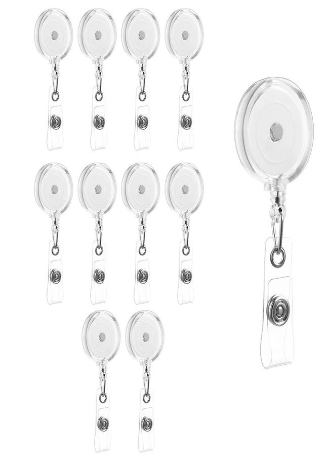 Telooco بكرات شارات قابلة للسحب من Telooco، عبوة من 12 بكرة، مزودة بمشبك تمساح دوار، بكرات حامل شارات فارغة، مشابك بكرات شارات للطلاب والمعلمين وموظفي المكاتب - Image 1