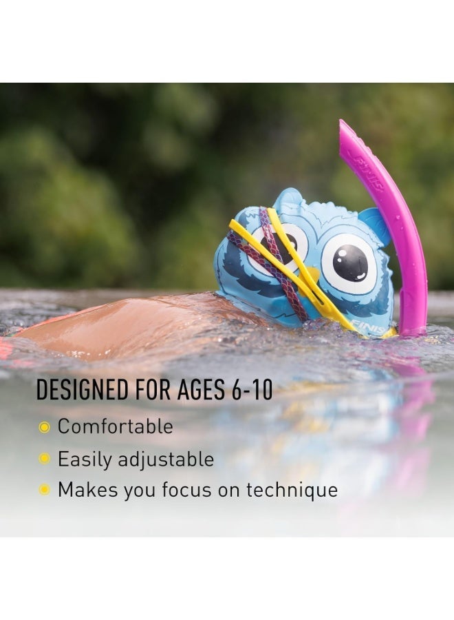 FINIS Stability Snorkel Jr - Swim Training Snorkel for Kids Ages 6-10 - Short Tube - Soft Mouthpiece - Magical Magenta - Image 2