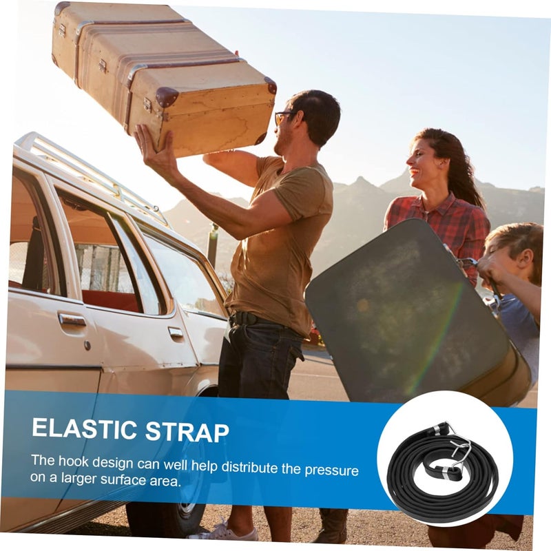 2pcs High Elastic Cargo Straps for Motorcycles Luggage Fastening Belts Hooks for Securing Scooters - Image 5