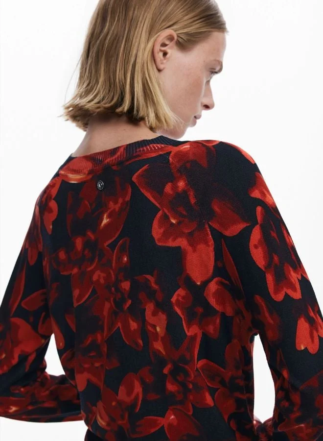 DESIGUAL Lightweight floral sweater