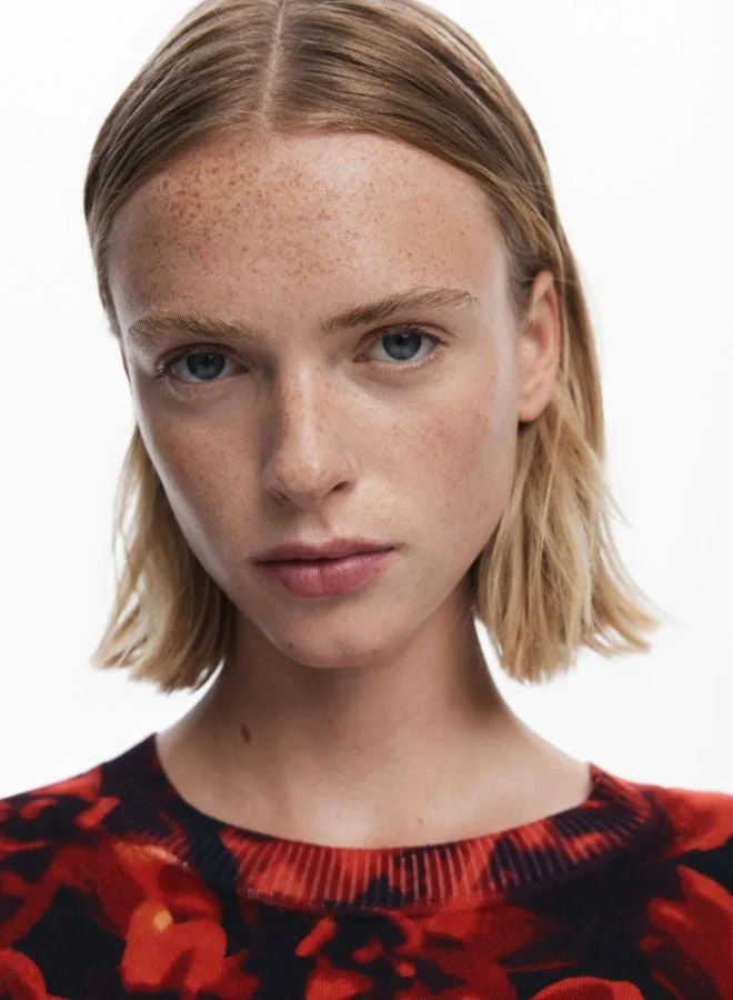 DESIGUAL Lightweight floral sweater