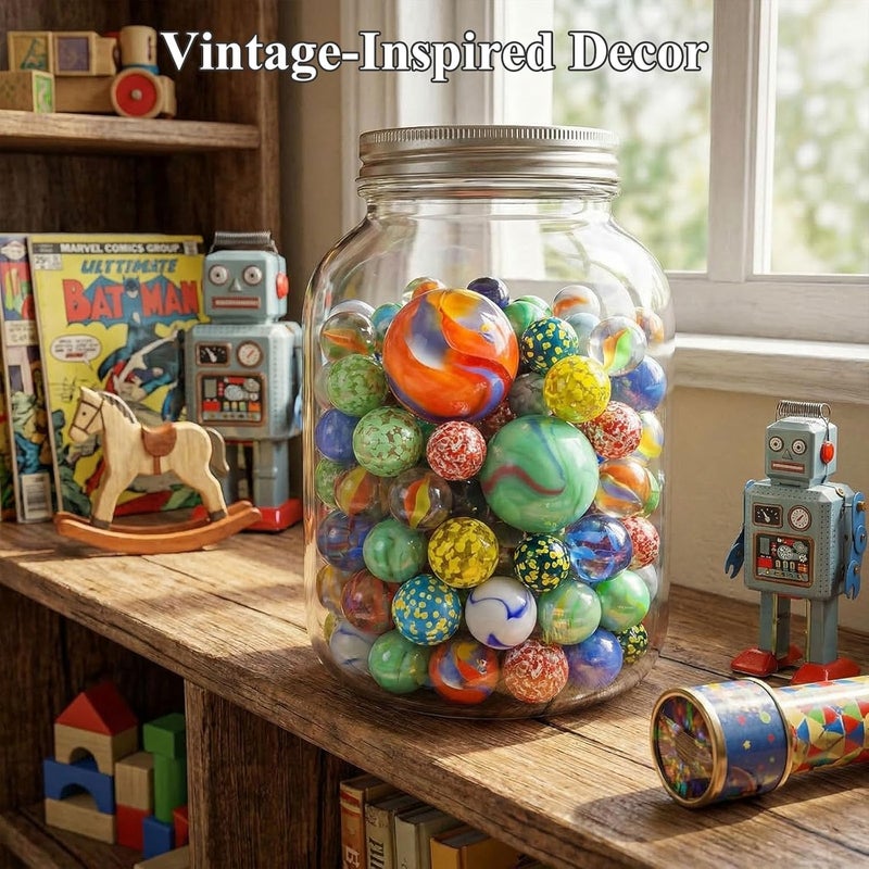 Shindel 125PCS Glass Marbles Bulk, Assorted Sizes Colorful Marbles - Great Gift Option for Collectors, Home Decor & Traditional Games - Image 3
