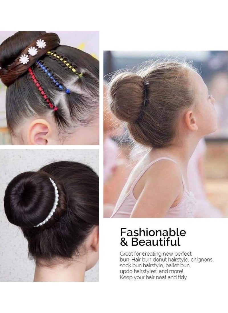 Generic Extra Hair Donut Bun Maker Blonde for Kid, Ring Style Bun,  4 PCS Chignon Hair Small Doughnut Shaper for Short and Thin Hair  - Image 3