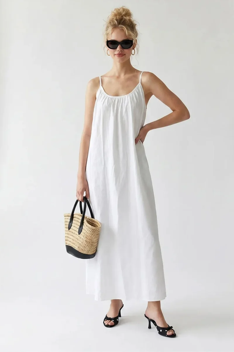 ميكسراي MIXRAY Sleeveless A-line Maxi Dress