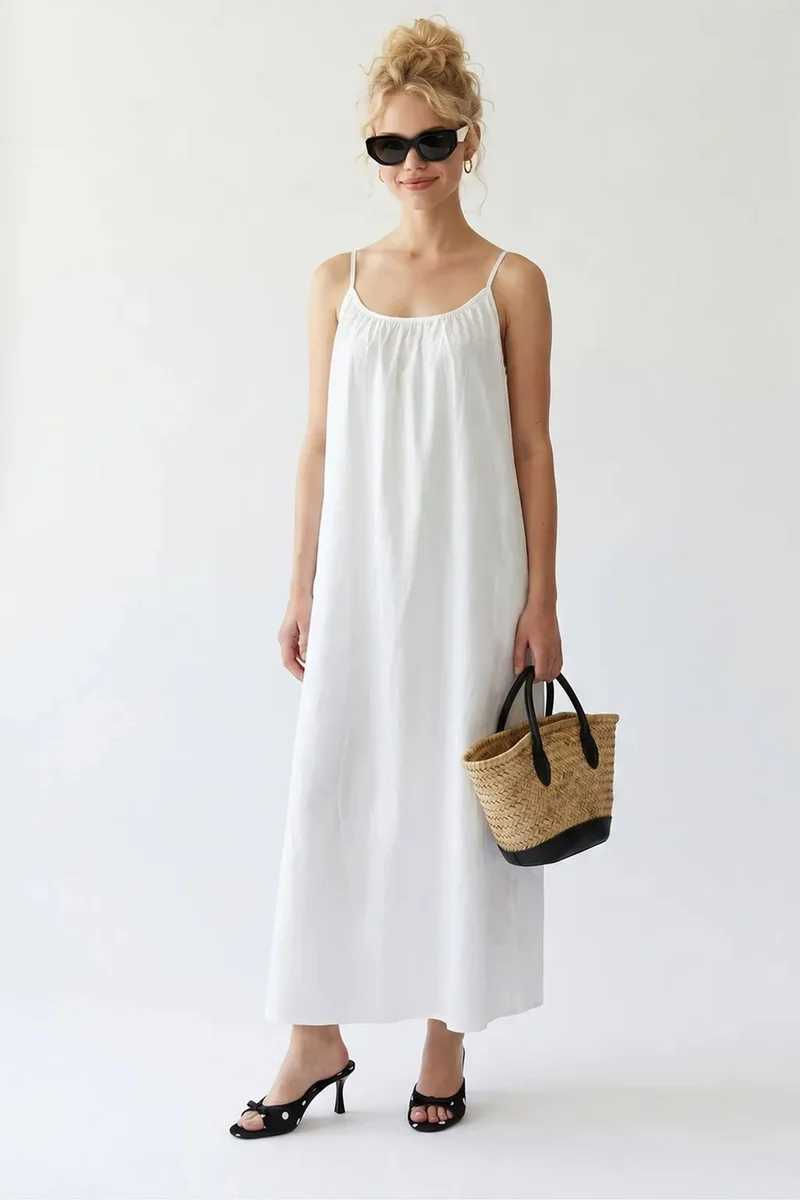 ميكسراي MIXRAY Sleeveless A-line Maxi Dress
