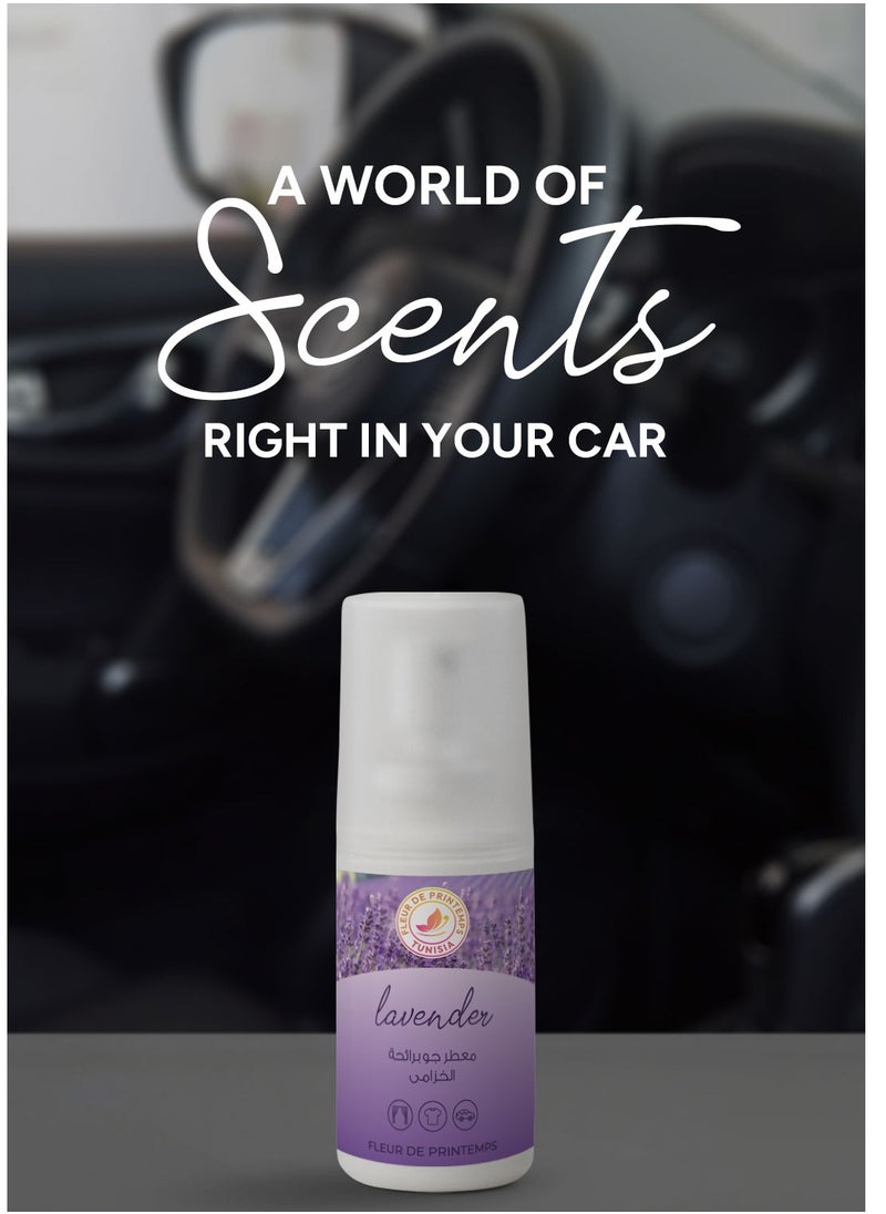 Fleur De Printemps Lavender Air Freshener Spray | 30ml | Calming & Relaxing Scent | Gas-Free & Anti-Smoking | Ideal for Home, Car, Office  - Image 3