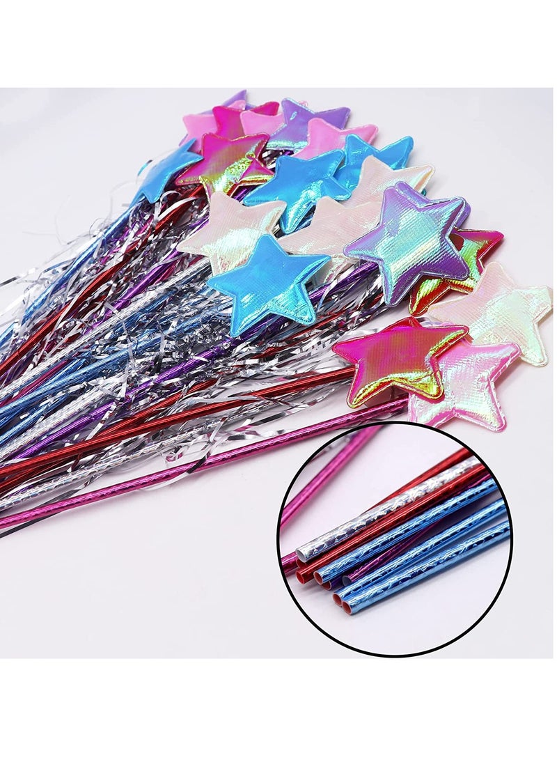SOLARAE 20 Pieces Princess Star Fairy Wand for Girls Halloween Decorations Kid Pretend Play Birthday Party Favors for Girls Fairy Stick Birthday Party Supplies Baby Shower Decor Party Props Random Color - Image 5