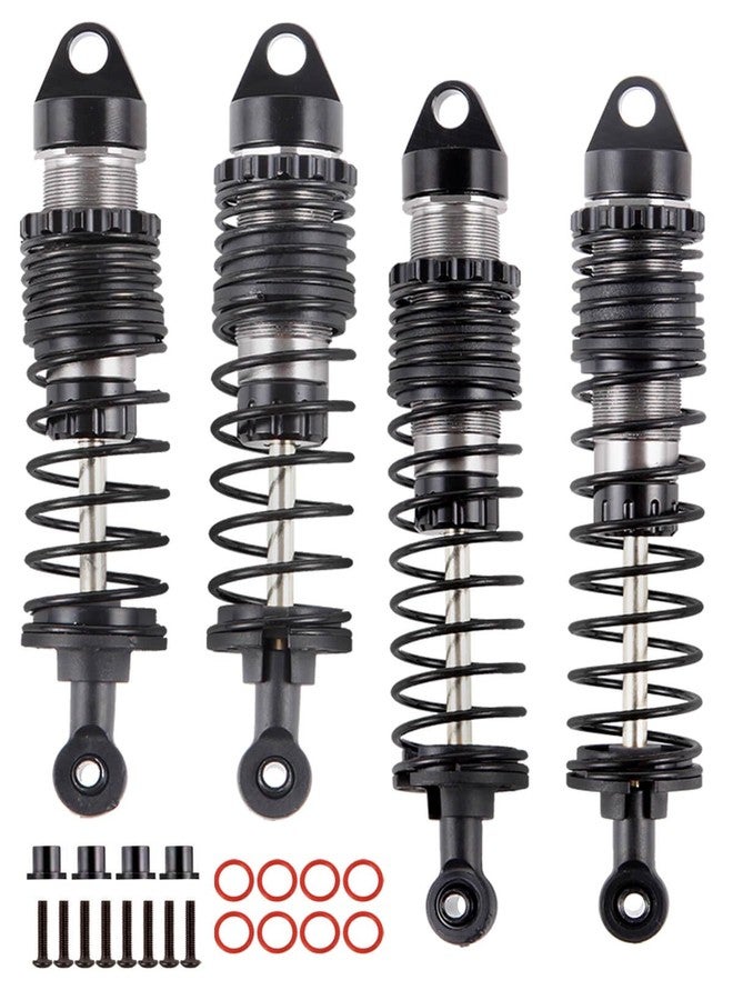 hopsupRC Full Aluminum Big Bore RC Shocks Absorber Damper Upgrades Part for 1/10 Slash/Stampede/Rustler/Bandit VXL 4X4 2WD,Front Rear Assembled Full Metal Shocks,4PCS Titanium - Image 1