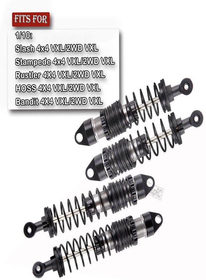 hopsupRC Full Aluminum Big Bore RC Shocks Absorber Damper Upgrades Part for 1/10 Slash/Stampede/Rustler/Bandit VXL 4X4 2WD,Front Rear Assembled Full Metal Shocks,4PCS Titanium - Image 2