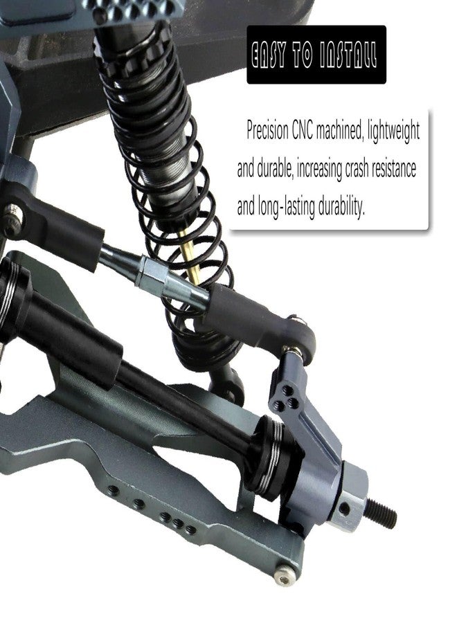 hopsupRC Full Aluminum Big Bore RC Shocks Absorber Damper Upgrades Part for 1/10 Slash/Stampede/Rustler/Bandit VXL 4X4 2WD,Front Rear Assembled Full Metal Shocks,4PCS Titanium - Image 3