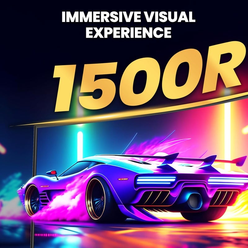 CRUA 49" inch Ultrawide 32:9 Gaming Monitor 5K 165Hz Curved 1500R Display Screen DQHD(5120×1440) 120%sRGB 1ms(GTG) PIP/PBP Freesync RGB Backlighting Built-in Speakers Suitable e-sports games, business - Image 4