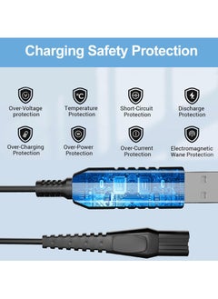 SANMUGEED 8V Shaver Charger Cord, Replacement USB Power Charger Adapter Cable, Compatible with Philips Norelco HQ850, AT600, AT755, FT618, RQ350, HQ902, S5050, S5080  - Image 3