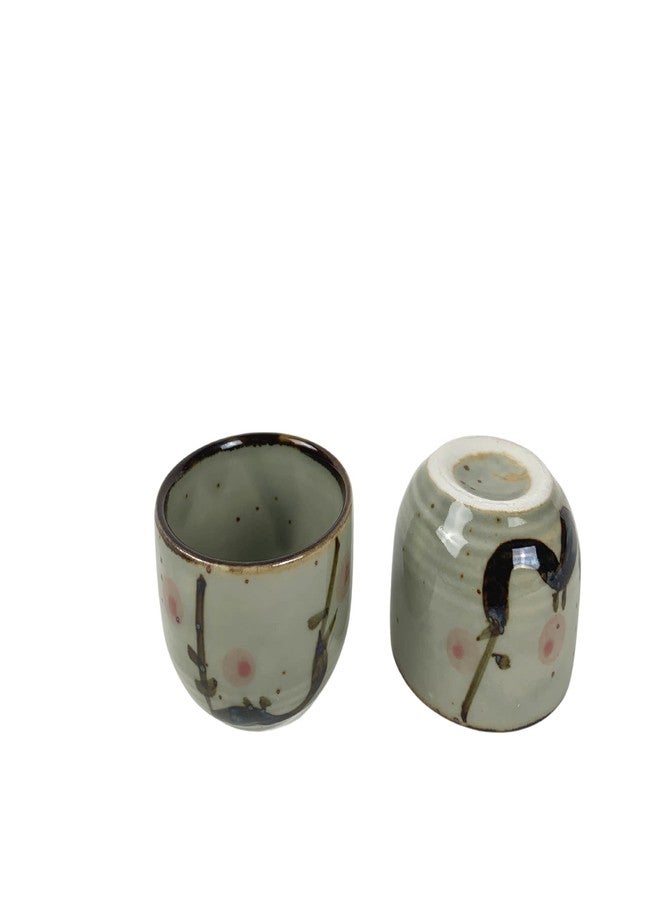 JapanBargain 2755، أكواب ساكي خزفية يابانية أصلية آمنة للاستخدام في الميكروويف، 1.5 أونصة، مصنوعة في اليابان، مجموعة من 2 - Image 2