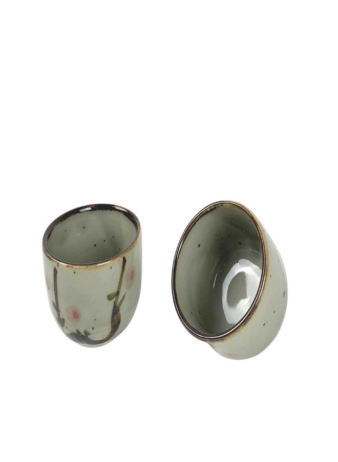 JapanBargain 2755، أكواب ساكي خزفية يابانية أصلية آمنة للاستخدام في الميكروويف، 1.5 أونصة، مصنوعة في اليابان، مجموعة من 2 - Image 1
