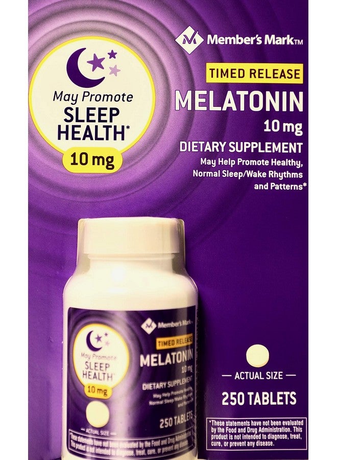 Member's Mark Melatonin 10mg with Vitamin B6, 250 Tablets - Image 1