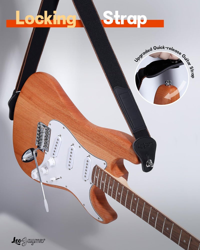 Leo Jaymz DIY ST Style Electric Guitar Kits with Mahogany Body and Maple Neck - Laurel Wood Fingerboard and All Components Included (ST) - Image 2