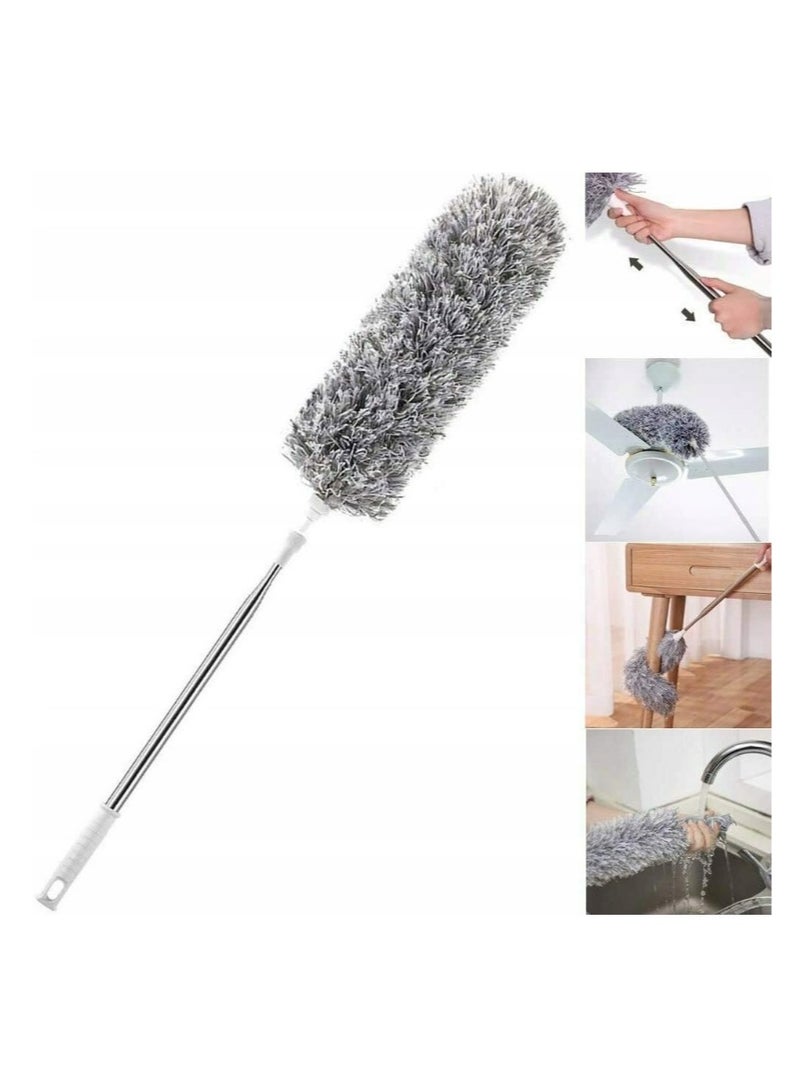 Ultra Long Household Dust Duster Cleaning Hair Duster Removal And Ash Roof Cleaning Brush Sweeping The Wall Microfiber Duster Bendable Telescopic  - Image 2