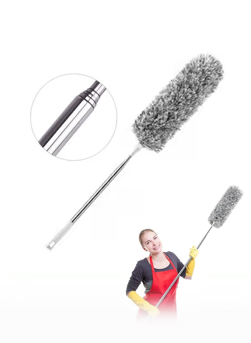 Ultra Long Household Dust Duster Cleaning Hair Duster Removal And Ash Roof Cleaning Brush Sweeping The Wall Microfiber Duster Bendable Telescopic  - Image 1