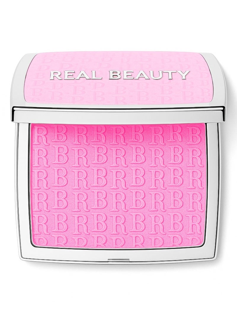 ريل بيوتي بودرة خدود روزي قلو تدوم طويلًا من ريل بيوتي، لون روزي بينك - Image 1