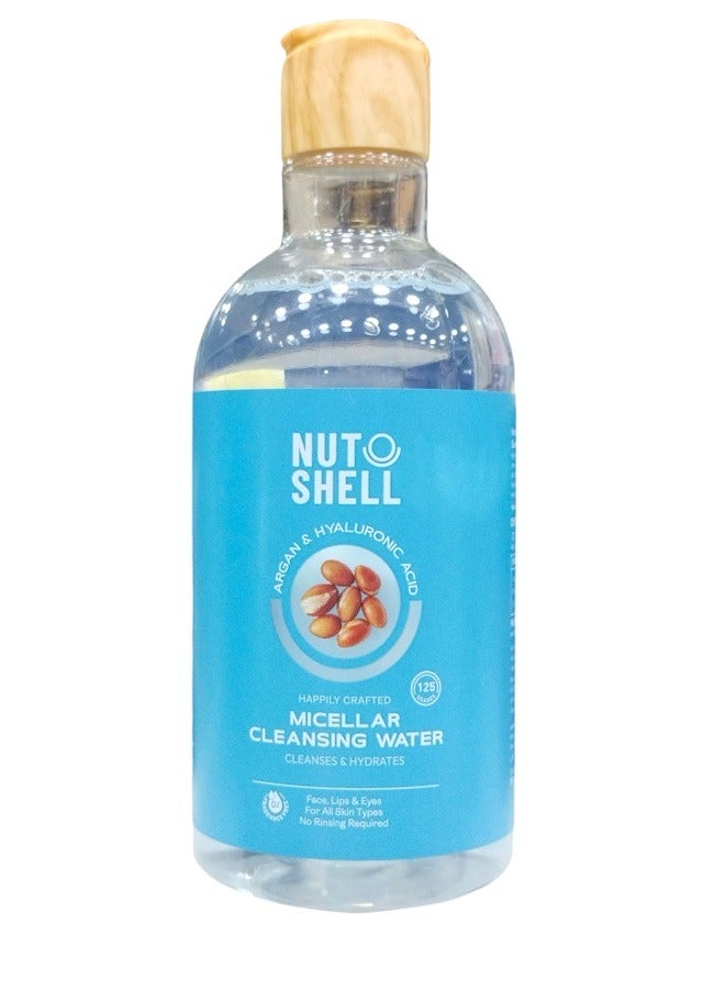 NUT SHELL micellar cleansing water argan & hyaluronic acid 250ml - Image 1
